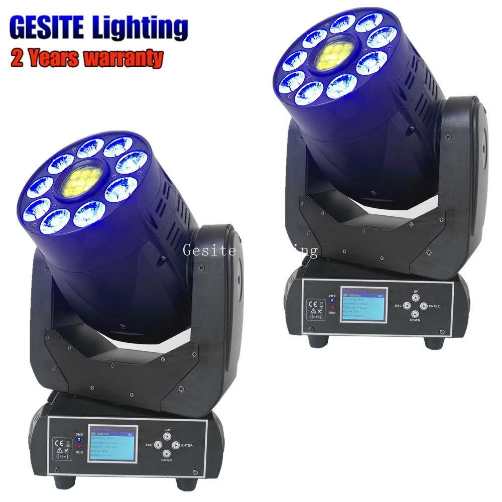 9 шт. 12 Вт RGBWAUV 6in1 LED Wash комбинированный 75 Gobo эффект движущаяся головка точечный