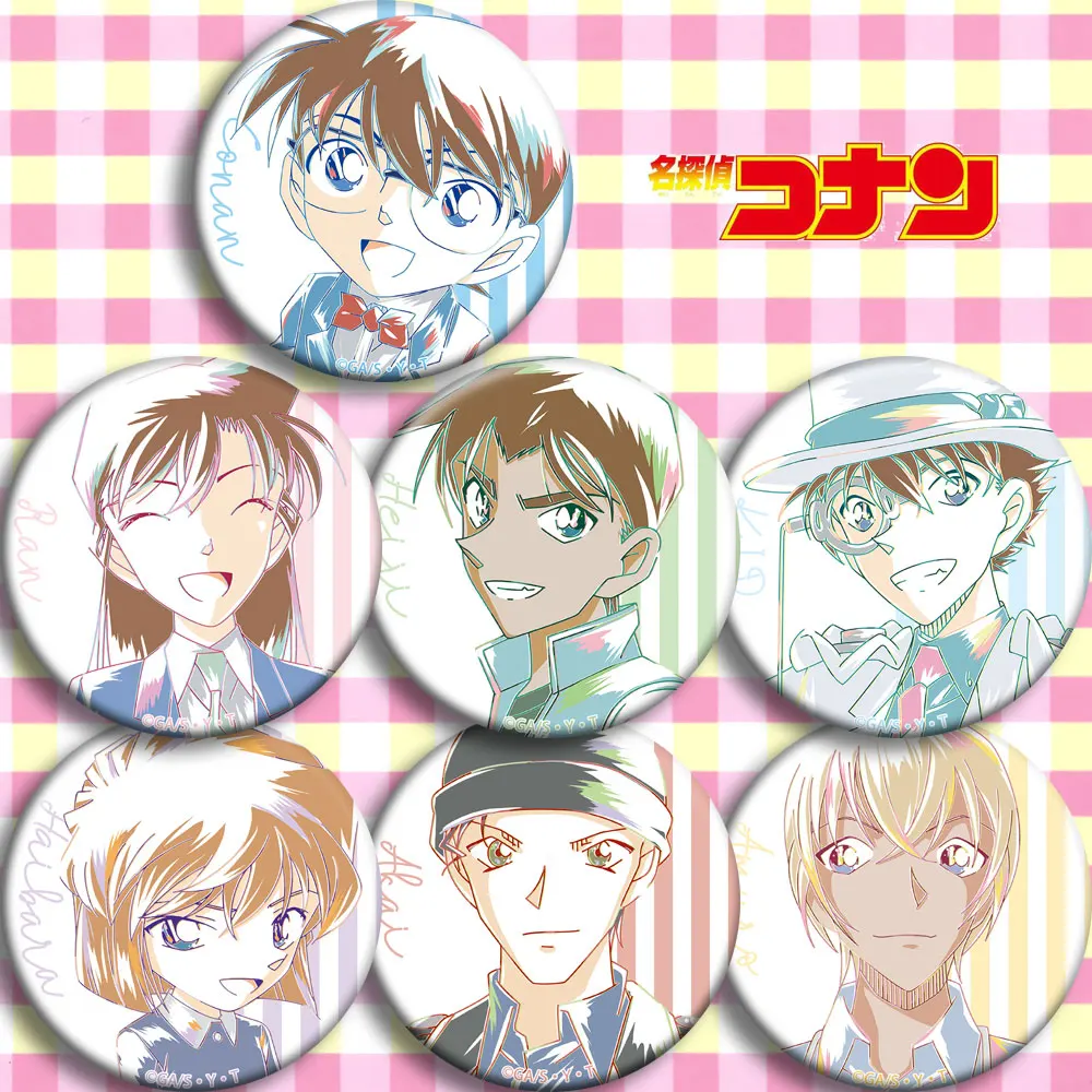 

Japan Anime Detective Conan Amuro Cosplay Bedge Cartoon Collection Backpacks Badges Bags Button Brooch Pins gift
