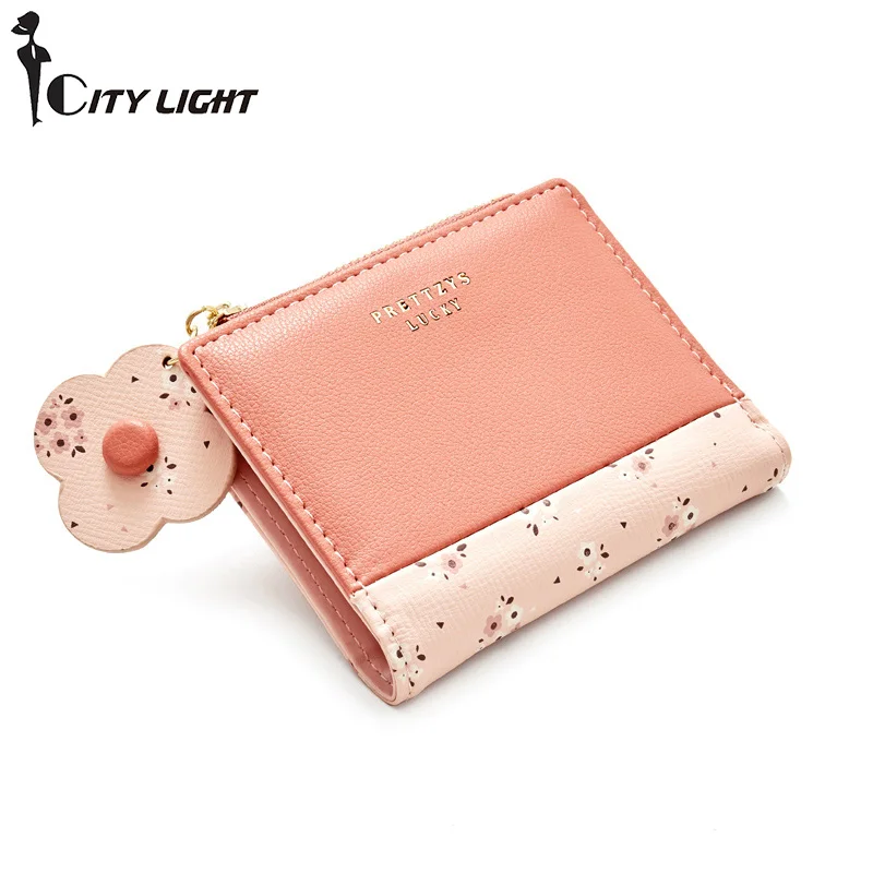 

Brand Small Wallet Female Short Zipper Simple Fresh Student Purse Fashion Women Wallets PU Leather Coin Purse Card Holder