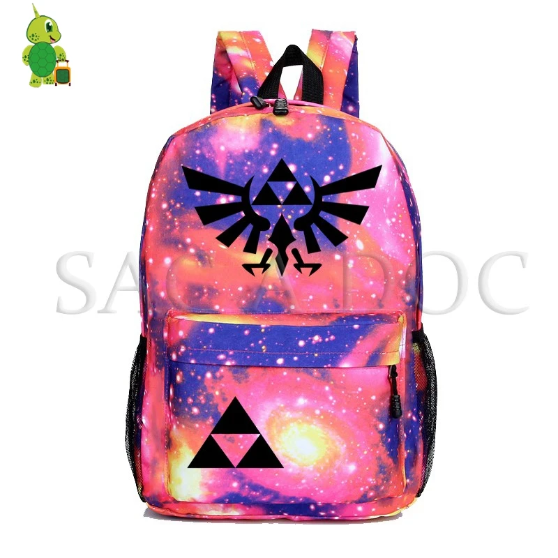 

The Legend of Zelda Game Galaxy Backpack Link Majora's Mask School Bags for Teenage Girls Boys Travel Rucksack Kids Book Bags