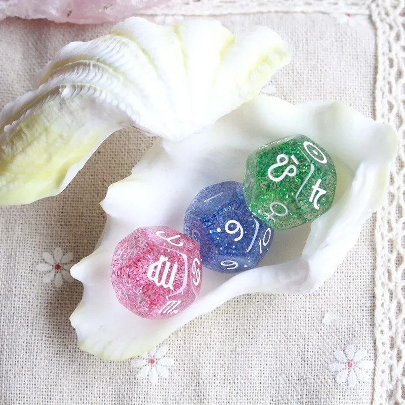 3 шт/партия, Divine Dice высокое качество акриловые кости 12 Сторон кубик Таро, 6 цветов 22*22 мм кости