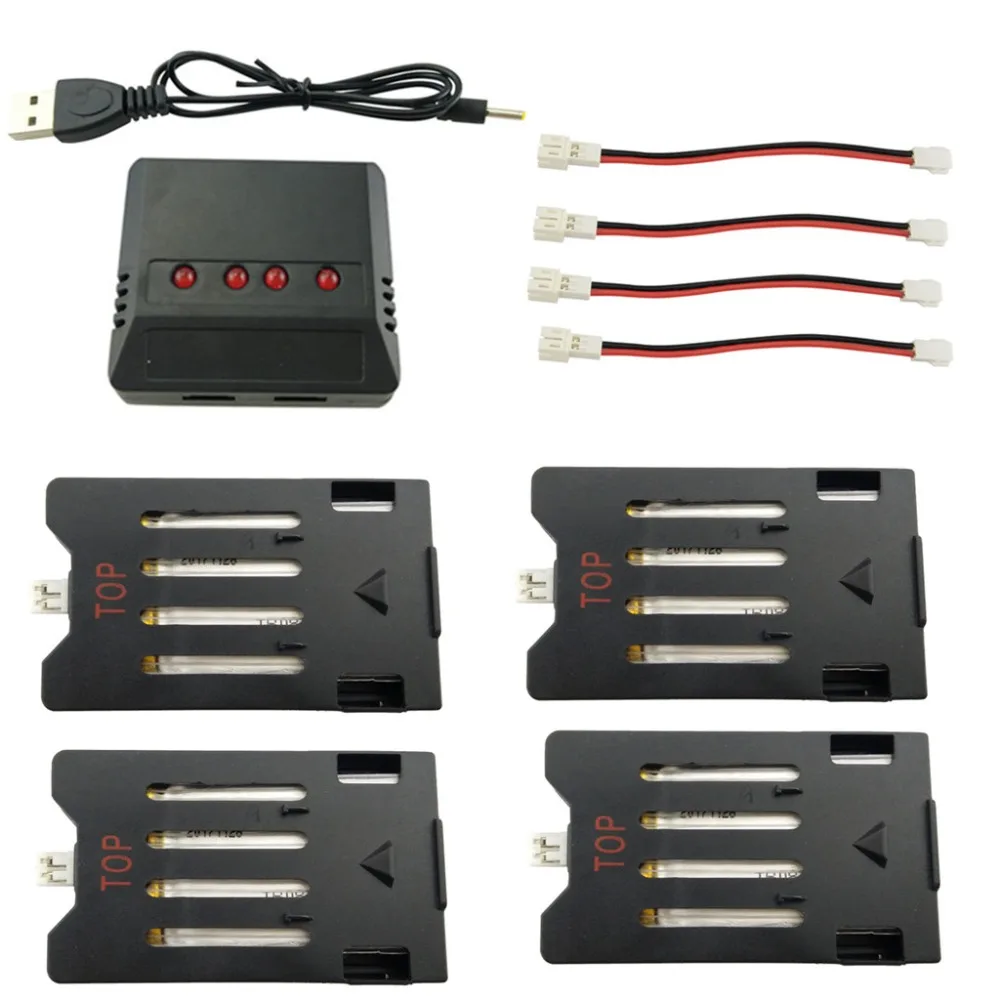 4 шт 3 7 V 600mAh литиевая батарея с в 1 зарядное устройство для Heliway 903 903HS HS150
