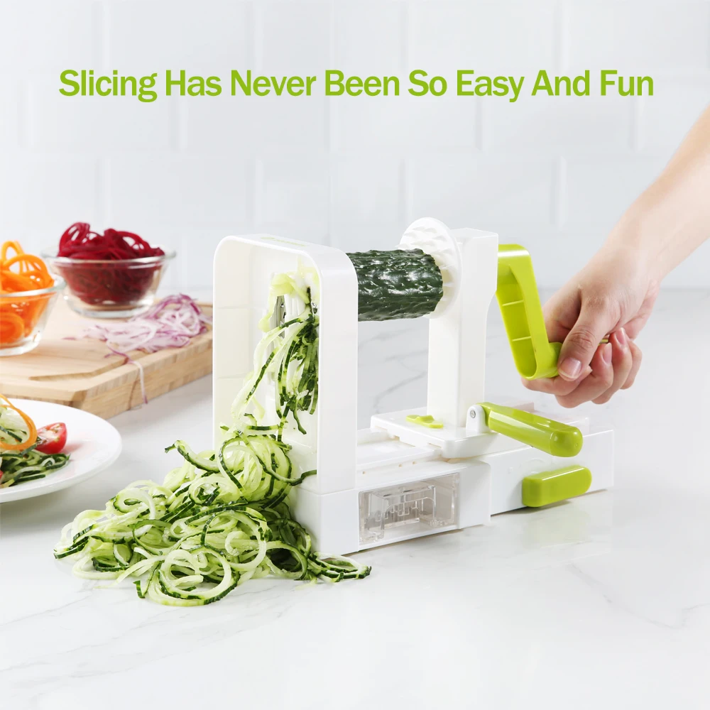 Chopper Shredder Vegetable Spiralizer 5 Blade Manual Vegetable Slicer