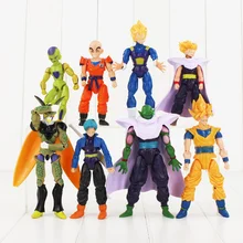 8pcs Dragon Ball Z Frieza Piccolo Vegeta Trunks Son Gohan goku Kuririn PVC Action Figure Collection