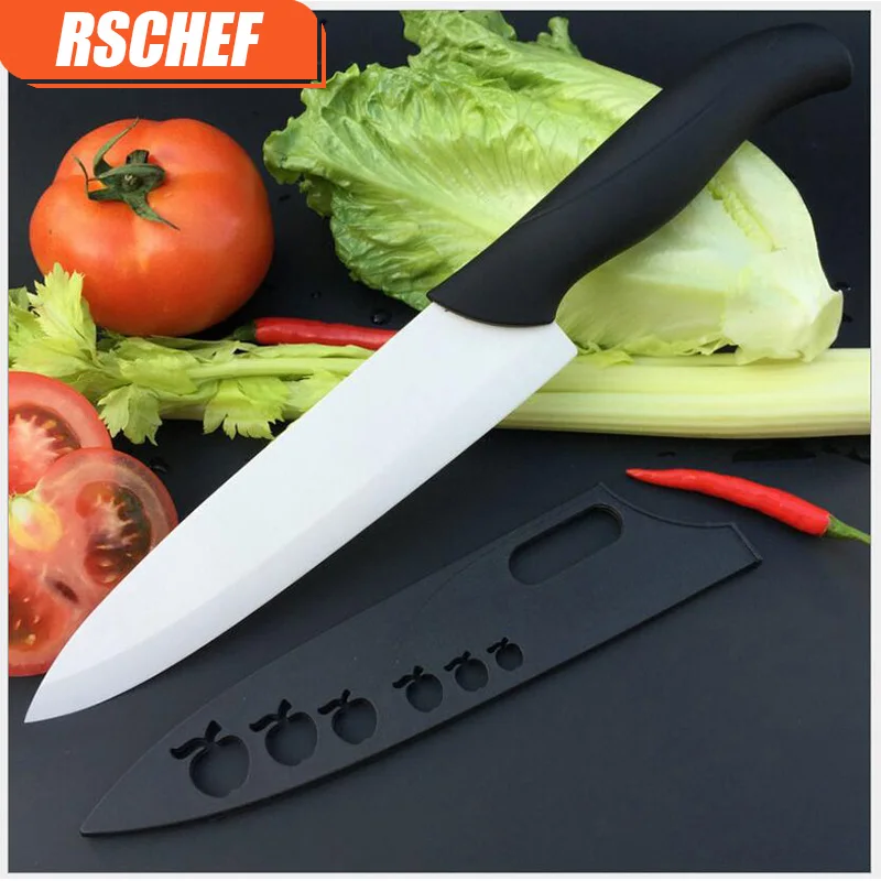 

1Pcs Ceramic fruit knife 8-inch ceramic fruit knife chef ceramic knives color random knife zirconia