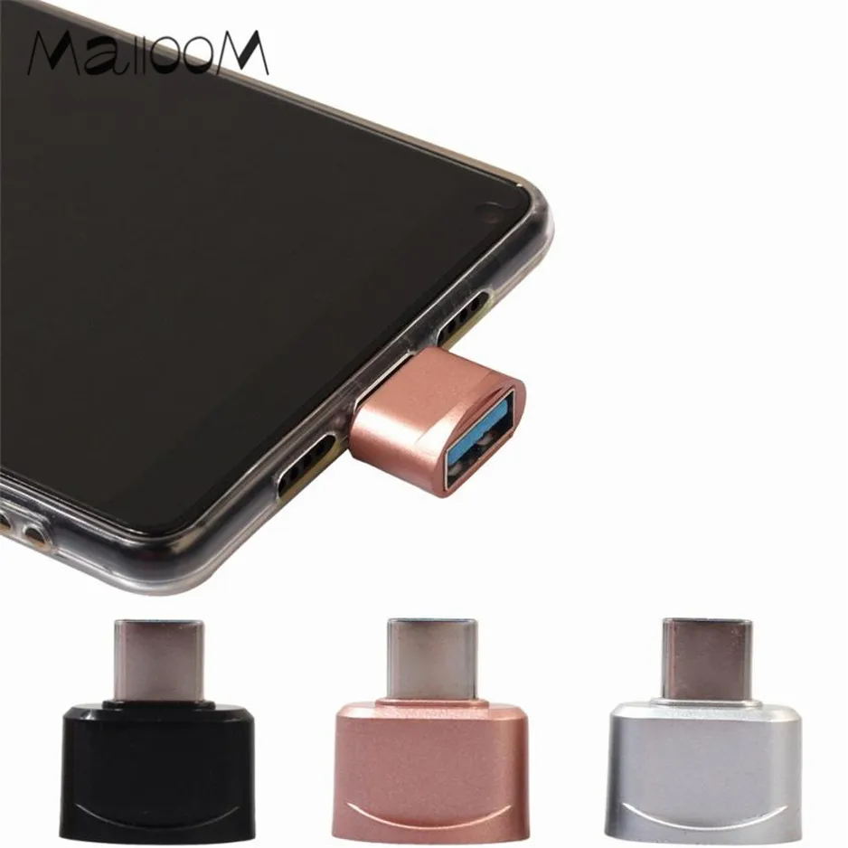 Malloom USB-C type-C штекер USB Женский мини-адаптер OTG 2,0 конвертер для samsung Galaxy Note 8 Прямая поставка