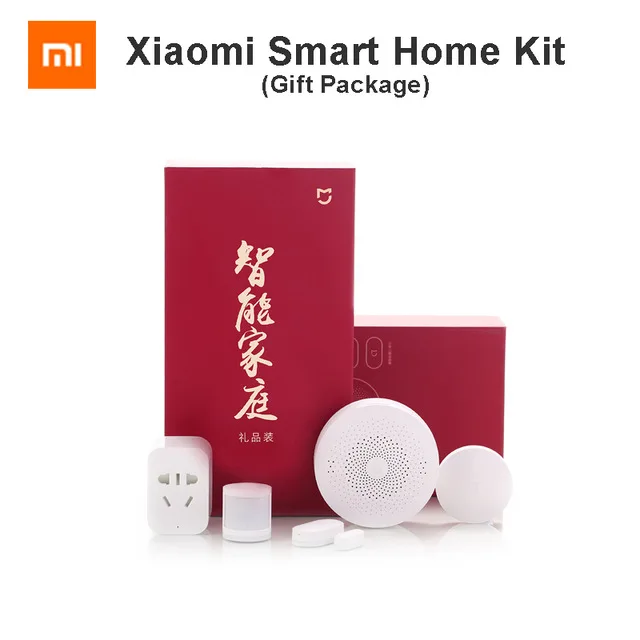 

Xiaomi mijia Smart Home kit Automation 6in1 LED GateWay 2 Zigbee Sensor WiFi Switch Socket Gift Package