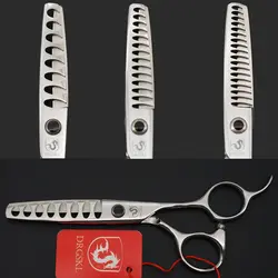 DRGSKL 440C высококачественные ножницы для истончения волос Профессиональные Парикмахерские филировочные ножницы зубы срезанные ножницы +