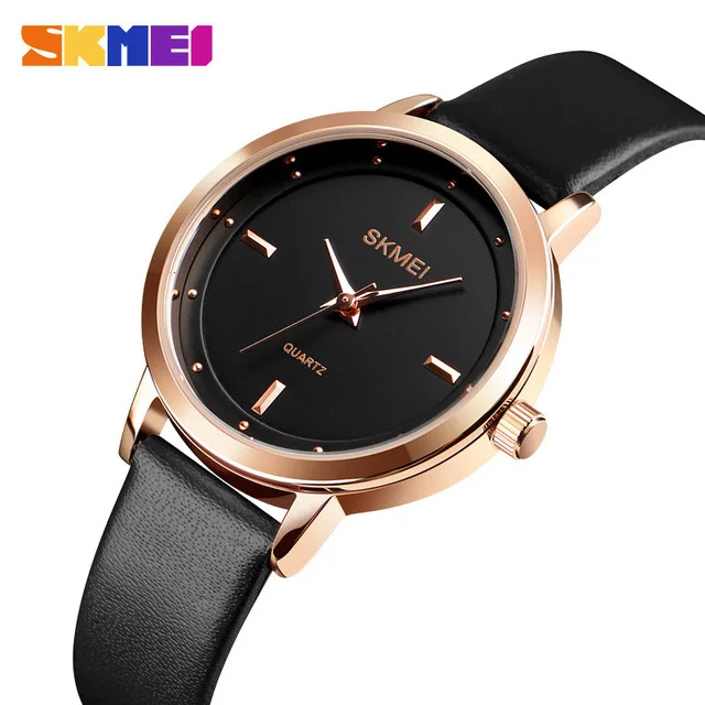 

SKMEI Brand Women Watches Luxury Leather Montre Femme Fashion Quartz Wristwatches Lady Thin Casual Strap Watch reloj mujer 1457