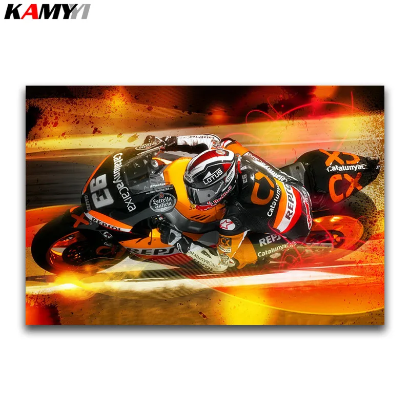 

Full Square Diamond mosaic motorcycle Full Round Diamond painting car red Rider 5D DIY Diamond embroidery Cross stitch people