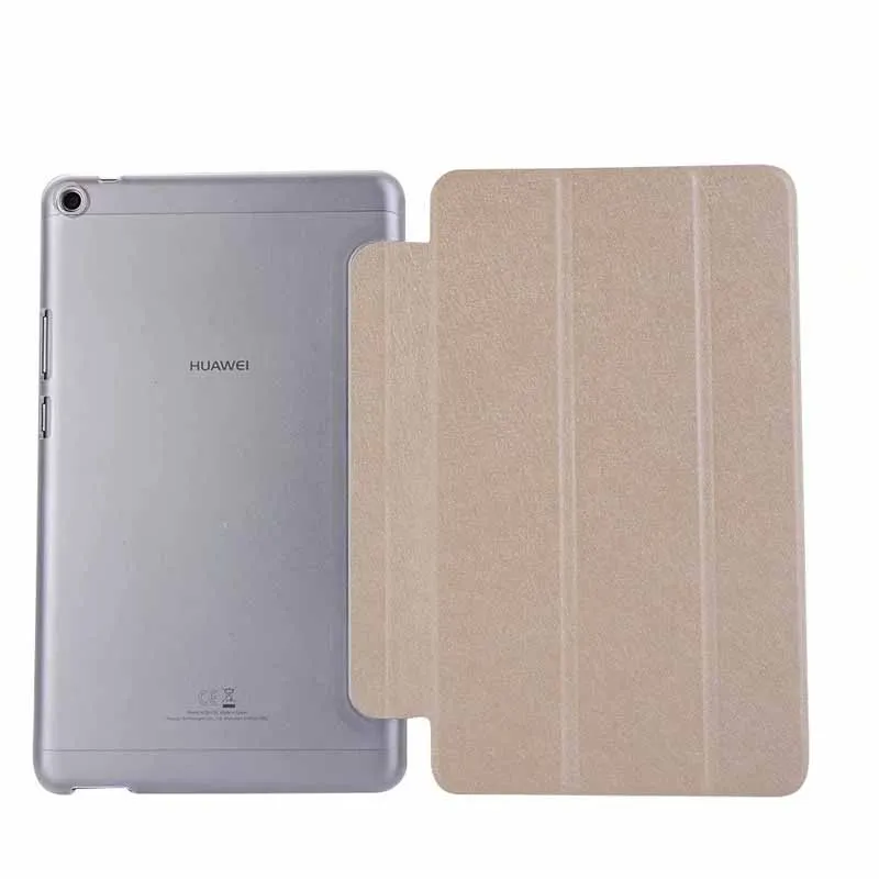 Transparent+ pu case Stand PU Leather Case for Huawei MediaPad T3 8.0 KOB-L09/KOB-W09 Honor Play Pad 2 8.0 inch Tablet Cover