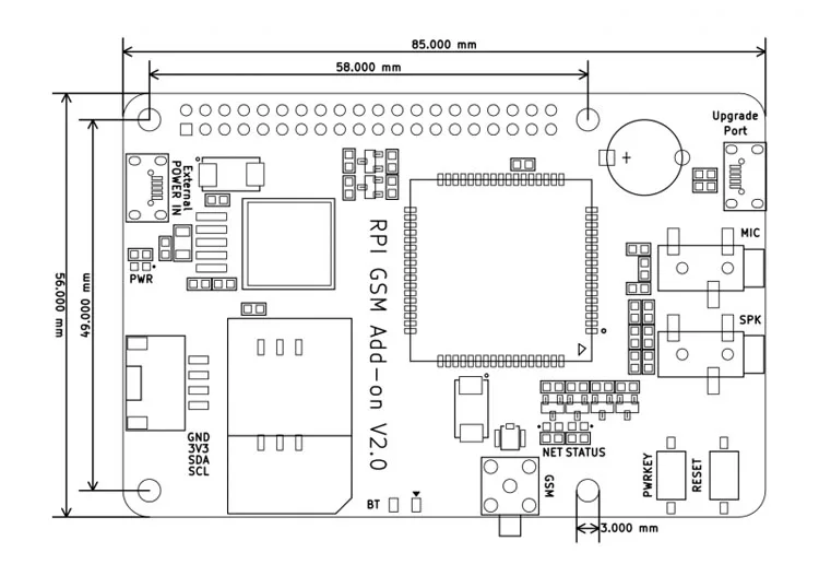 Aihasd Raspberry PI SIM800 GSM GPRS модуль расширения V2.0 экран для RPI|Интегральные схемы| |