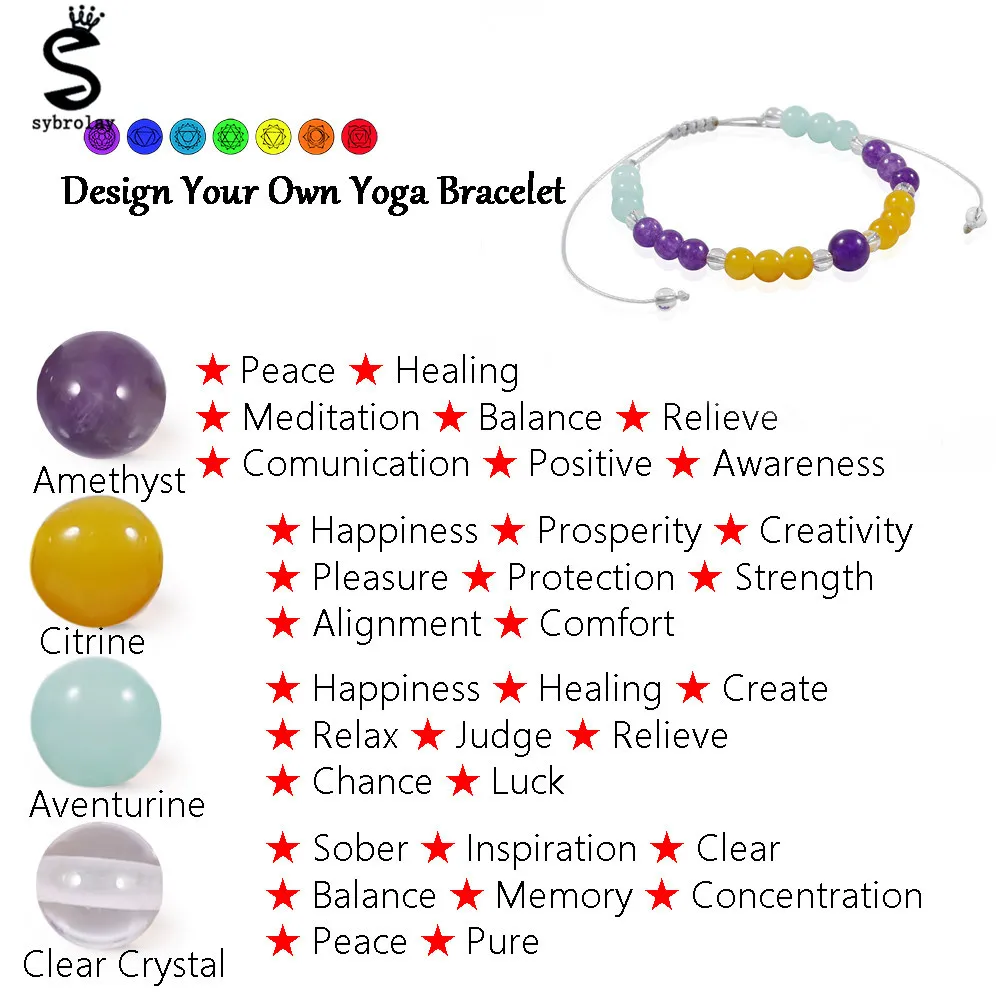 

Mysterious Solar Plexus Seven Chakra Yoga Woven Bracelet Never Fade Beads Stone Improve Inner Power Bracelets for Women Gifts