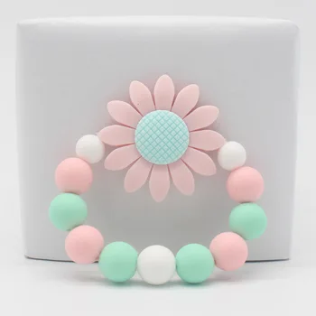 

Silicone Beads Baby Teether Bracelet Baby Teething Toys Deciduous Teeth Fixing Device Sensory Chewing Toy