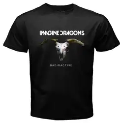 Новый Представьте Драконы радиоактивных рок-группа музыка Для мужчин черный футболка Размеры S-2XL Лето Рубашка с короткими рукавами