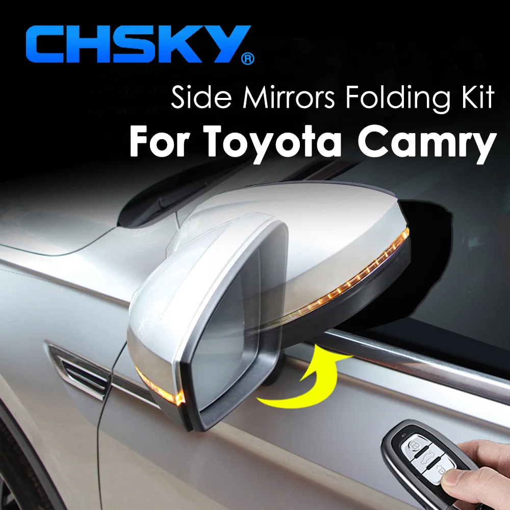 CHSKY Car Side Mirror Folding Kit For Toyota Camry 2017 2018 Auto Side