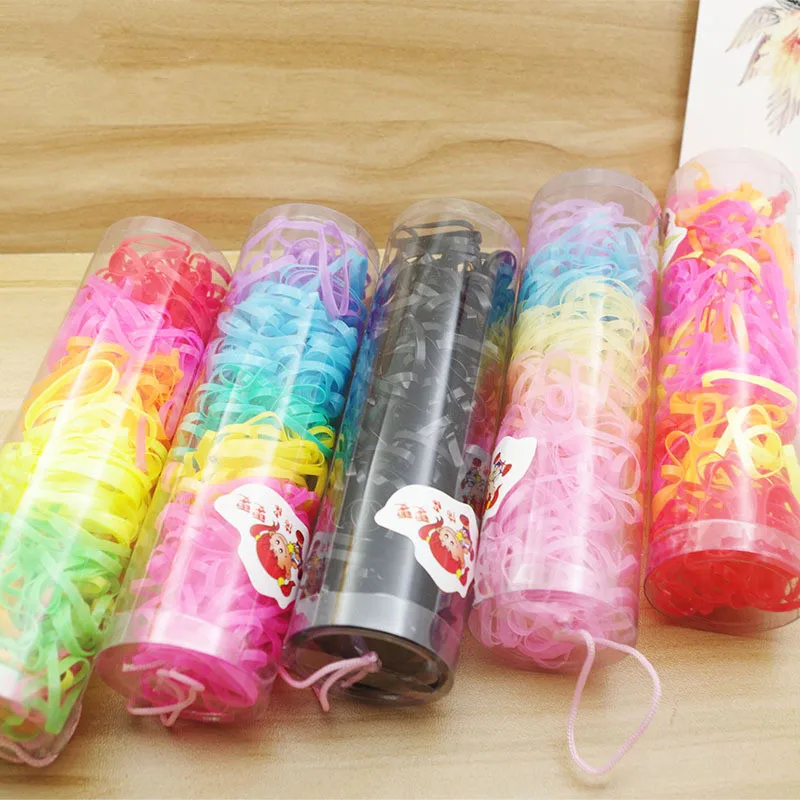 New Child Baby Hair Holders Rubber Candy color large bucket rubber band