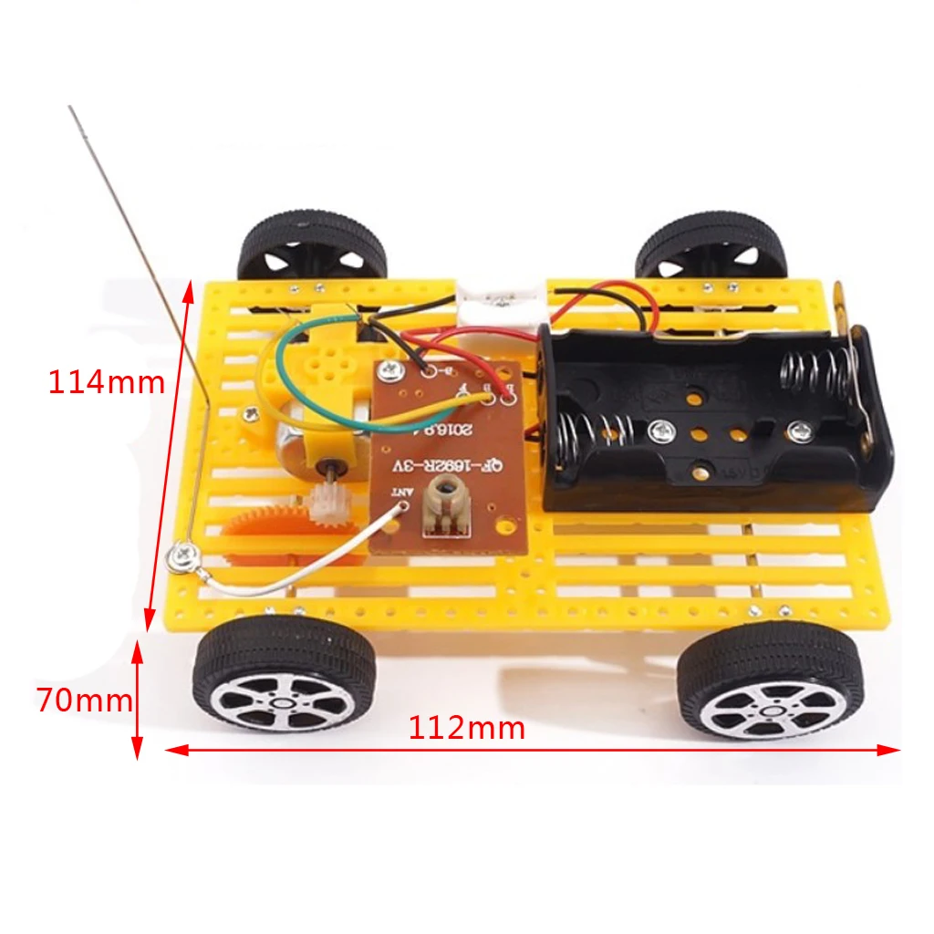  Remote Control Racing Car Model Kit Kids Physical Science Experiments Toy Hands On Ability Training for Boys and Girls	