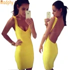 Save 6.45 on 2017 Women summer sexy spaghetti strap backless celebrity HL bandage dress night club party mini dress vestido wholesale HL1113