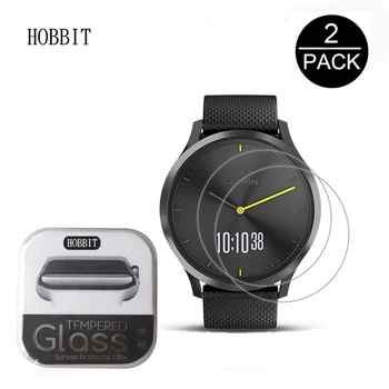 

2Pack For Garmin Vivomove HR 0.3mm 2.5D 9H Tempered Glass Screen Protector Ultra Clear Scratch Proof Glass Protector for garmin