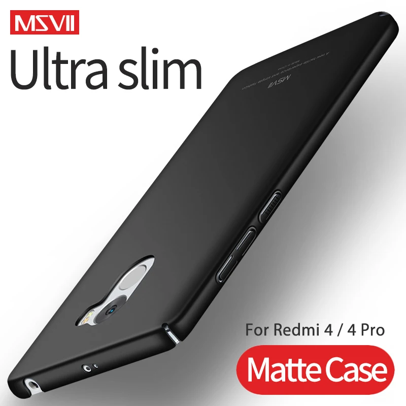 

Case For Redmi 4 MSVII Hard PC Lightweight Matte Cover Ultra Slim Frosted Cover For Xiaomi Redmi 4 Pro Phone Case