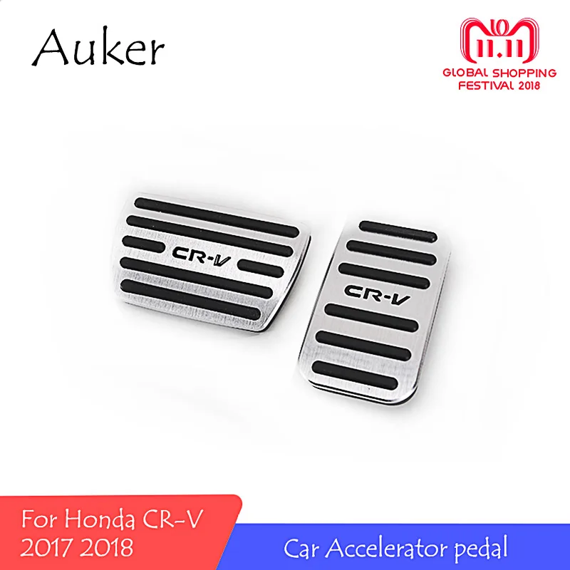 

For Honda CRV CR-V 2017-2020 AT Refit Accelerator Brake Pedal Treadle Footrest Plate Clutch Throttle Car Styling 2pcs/set