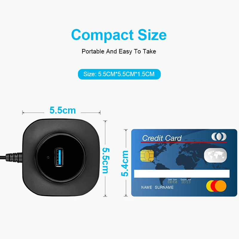 USB разветвитель 4 порта 3 0 дюйма с интерфейсом питания|USB-хабы| |