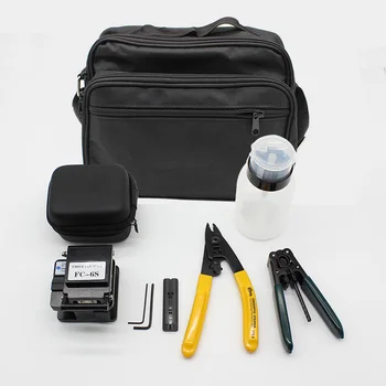 

FTTH Tool Kit with Cortadora Fibra Optica FC-6S Fiber Cleaver and Cable Wire Strippers