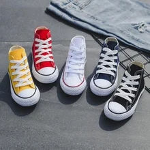 Zapatillas de lona de alta calidad para niños y niñas, zapatos escolares de tela a la moda, Color caramelo, para viaje al aire libre, primavera y otoño