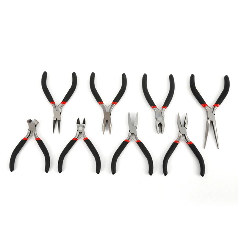 

8pcs Jewellery DIY Making Beading Mini Pliers Tools Kit Set Round Flat Long Nose New DAG-ship