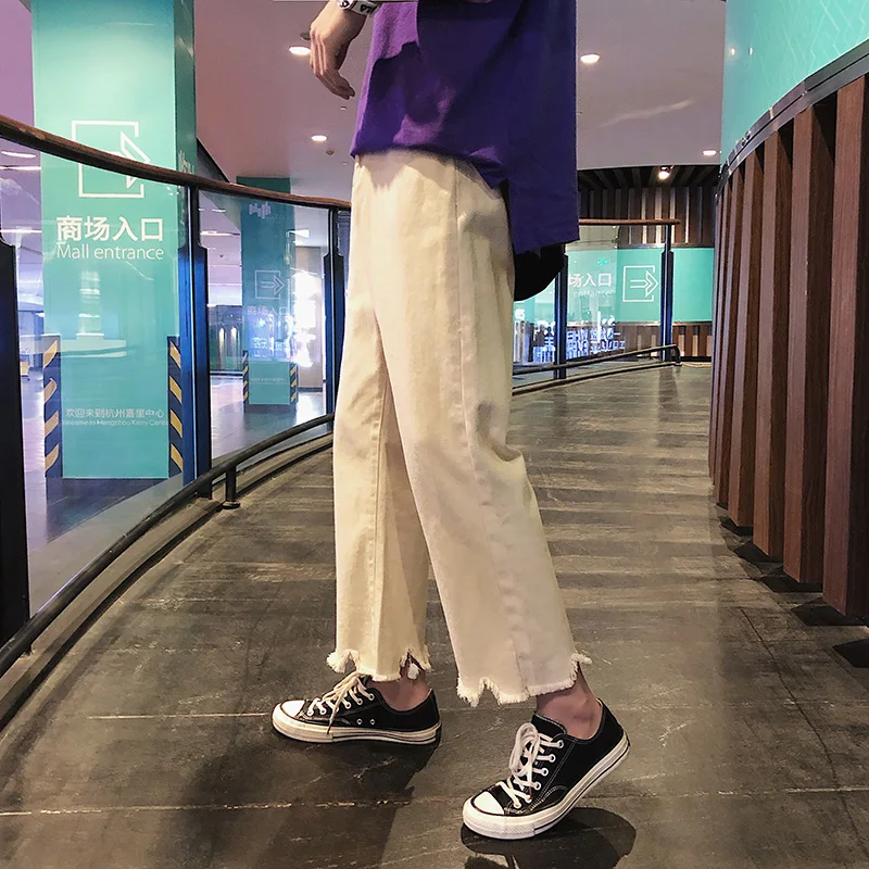 

MIXCUBIC 2019 spring England style Irregular design wide pants men casual loose wide leg harem pants for men trousers,M-2XL