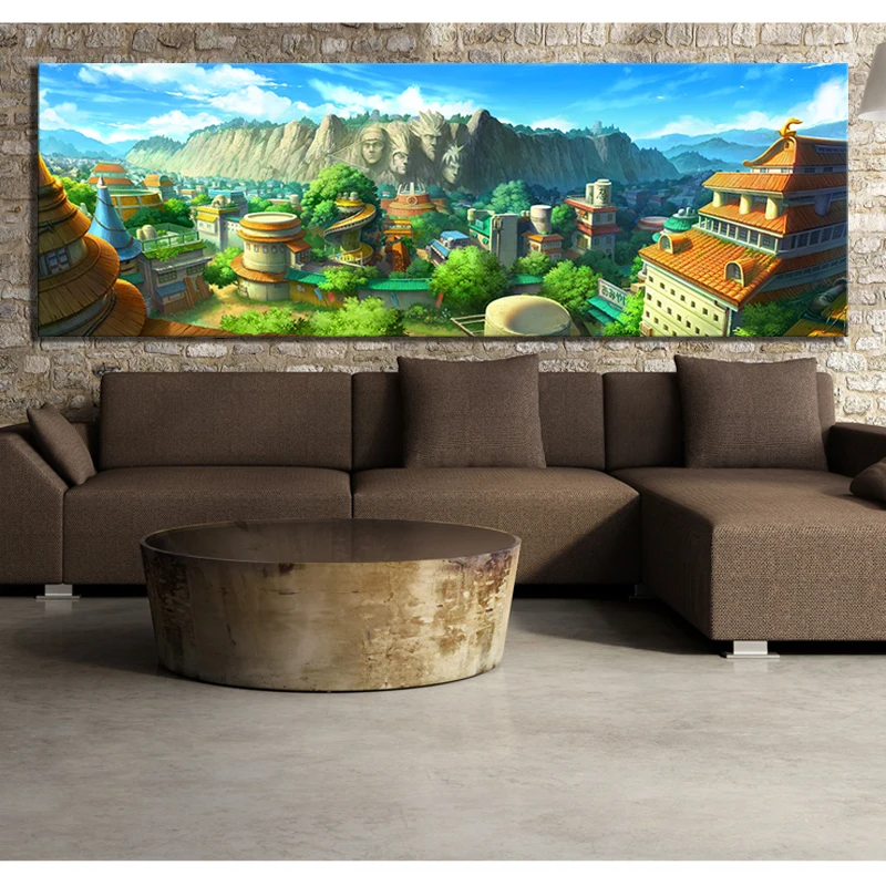 

1 Piece HD Cartoon Picture Konohagakurenosato NARUTO Anime Poster Canvas Art Wall Painting for Bedroom Wall Decor