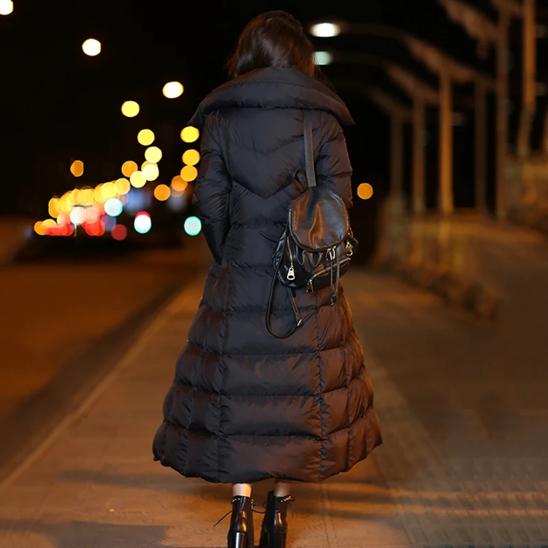 Autumn Winter Women Down Jacket Plus Long Fashion Warm Outerwear Coats High Quality Hooded Coats New Female black Elegant Parkas Autumn Winter Women Down Jacket Plus Long Fashion Warm Outerwear Coats High Quality Hooded Coats New Female black Elegant Parkas