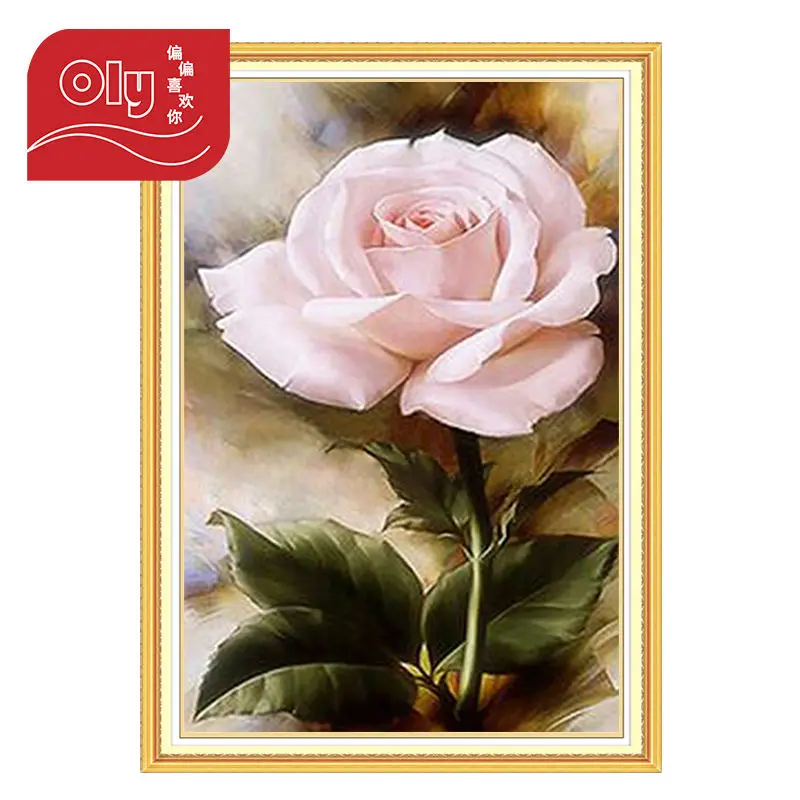 Broca completa diy redonda pintura diamante rosa