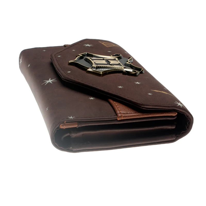 Harry Potter Hogwarts Crest Faux Leather Tri-Fold Women Wallet Harry Potter Hogwarts Crest Faux Leather Tri-Fold Women Wallet