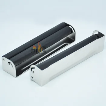 

Free Shipping 6pcs/lot Stainless Steel Tobacco Roller Cigar CIGARETTE ROLLING MACHINE 110mm long Portable Silver