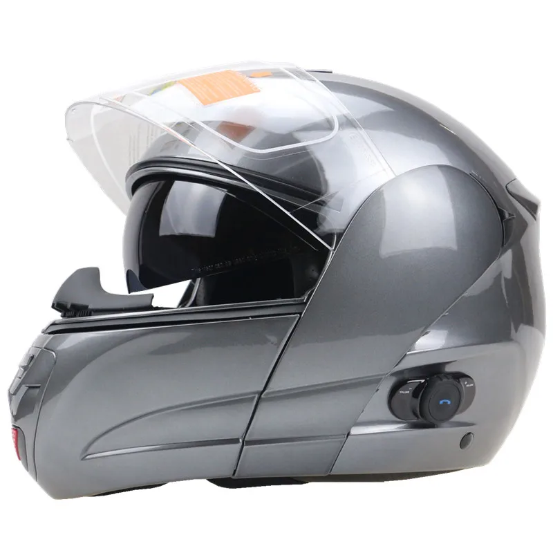 Professional Safety Motorcycle Bluetooth Helmet Double Leens Flip Up