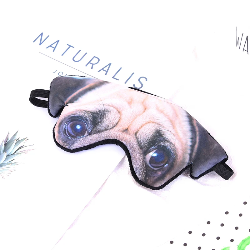 3D Animal Cartoon Eye Mask For Sleep Realistic Soft Blindfold Creative Tiger Pug Cat Eyepatch Shading Eye Shade Cover Adjustable4