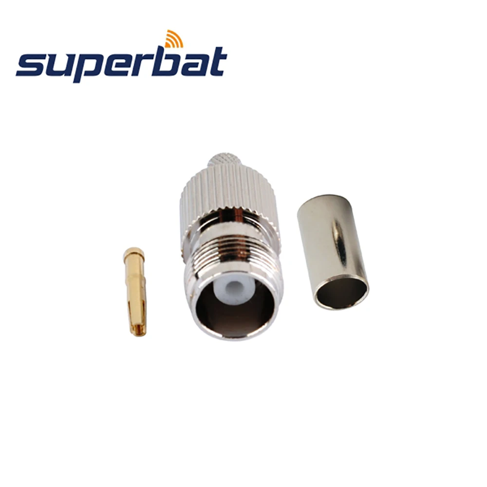 10 x BNC Female Jack Crimp for RG58 RG142 RG400 LMR195 Cable Coaxial Connector
