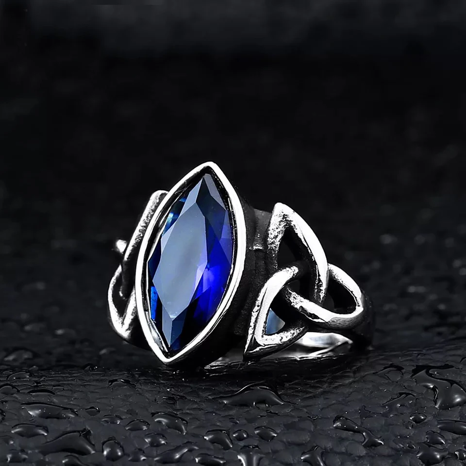 celtic knot stone rings for men women (4)