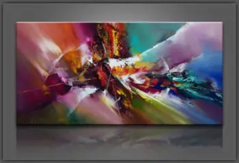 

Oil Painting on Canvas Art Large Abstract Picture Wall Decor 24x48 (No Frame)