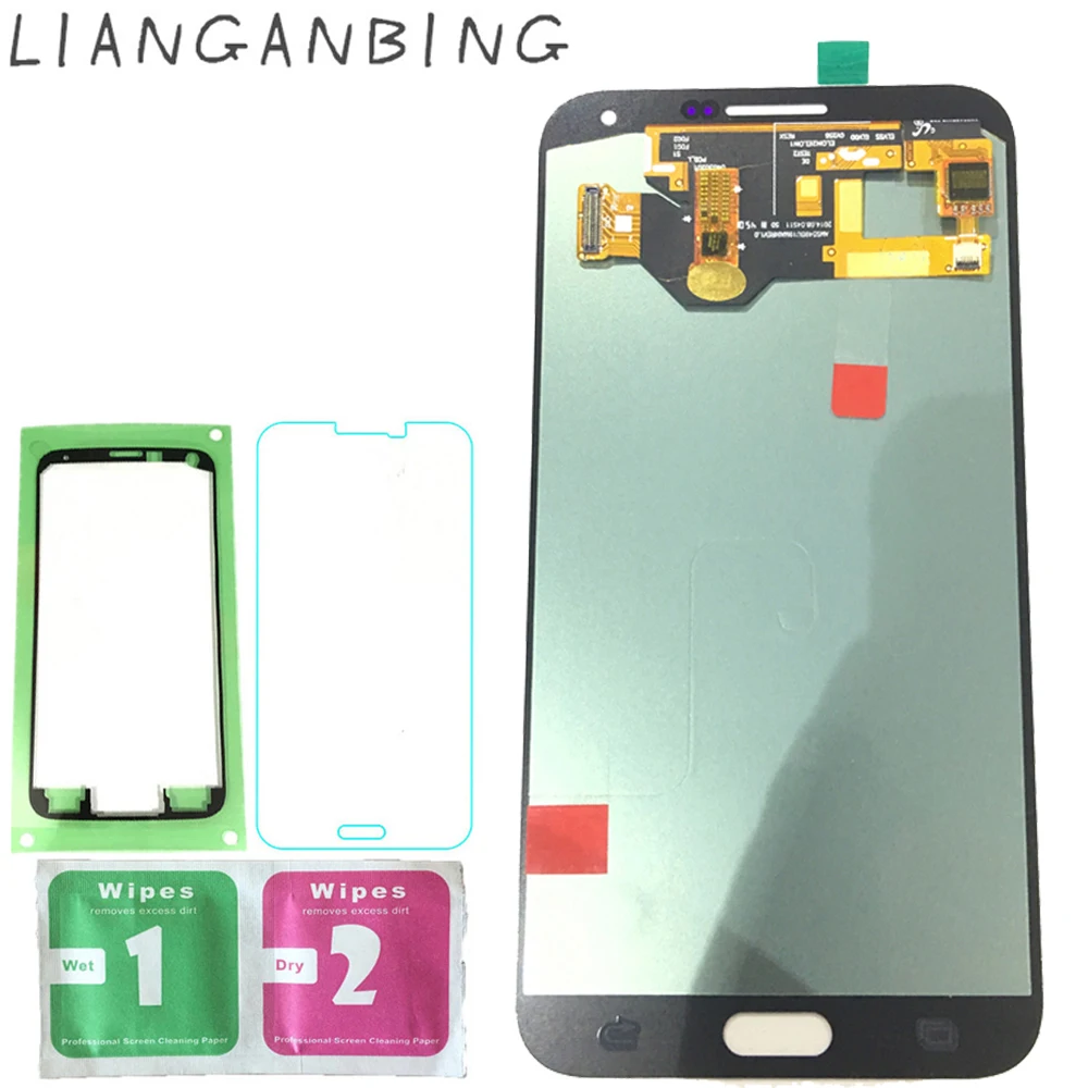 

New Super AMOLED LCD E7 E700 E700F E7000 E70 Display 100% Tested Working Touch Screen Assembly Frame For Samsung Galaxy e7