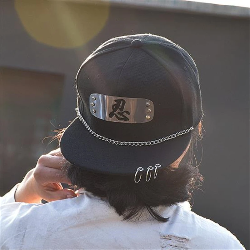 Наруто весна лето мужчины и женщины панк ветер обруч плоский Бейсбол Хип-хоп круглая Кепка Наруто Аниме-шляпа Регулируемая шляпа от солнца