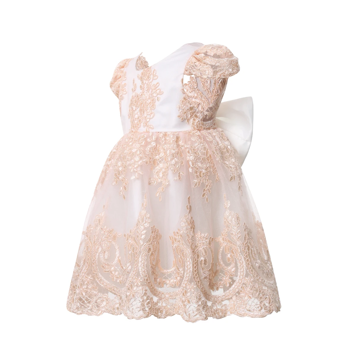 Г. Милое платье с вышивкой для маленьких девочек праздничное платье-пачка принцессы с бантом на свадьбу модная одежда От 6 месяцев до 4 лет