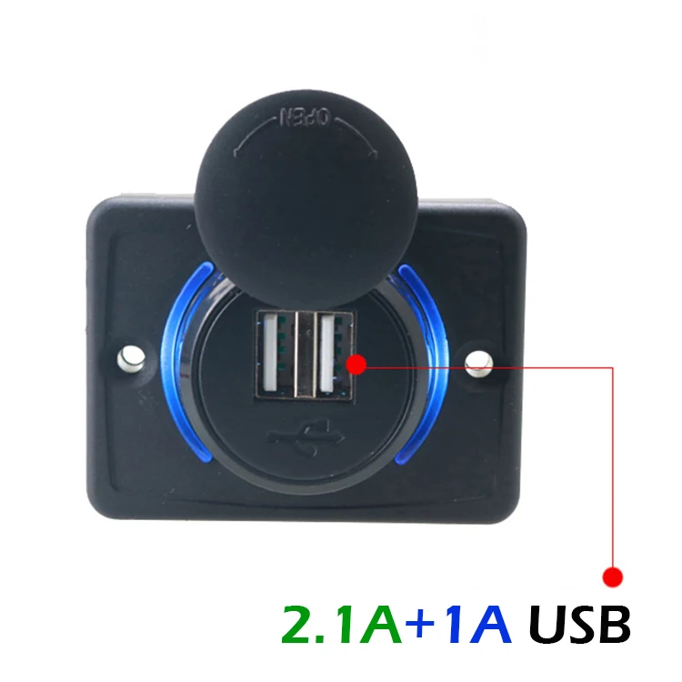 DIY 12V 3.1A автомобильное зарядное устройство для мотоцикла розетка 2 USB зарядное устройство Панель для автомобиля лодка автобус мотоцикл стул