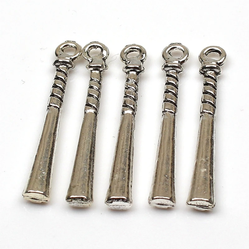 

6pcs Charms baseball club 35*5mm Antique Tibetan Silver Pendant Finding Accessories DIY Vintage bracelet Necklace Handmade