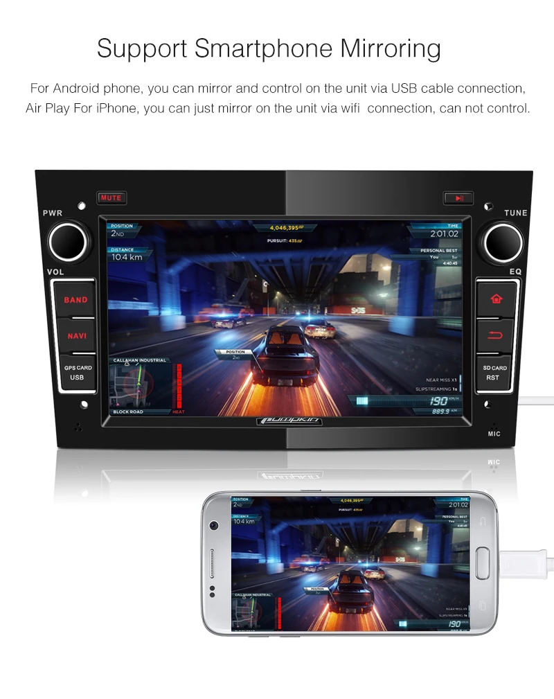 Excellent Pumpkin 2 Din Android 7.1 Car Multimedia No DVD Player GPS Navigation Car Stereo For Opel/Corsa Wifi OBD2 FM Rds Radio Headunit 3