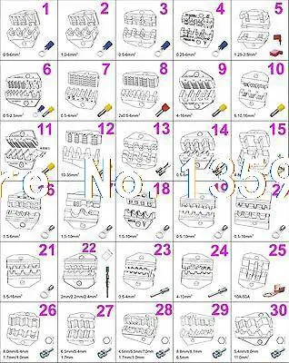 

NEW! Ratchet Terminal Crimper 30 Dies Kit each bit for one Die-set