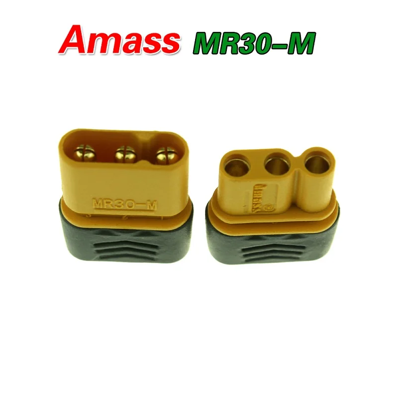 1 пара Amass MR30 MR30-M разъем обновленный XT30 женский и мужской позолоченный для RC запчасти - Цвет: Cannot change