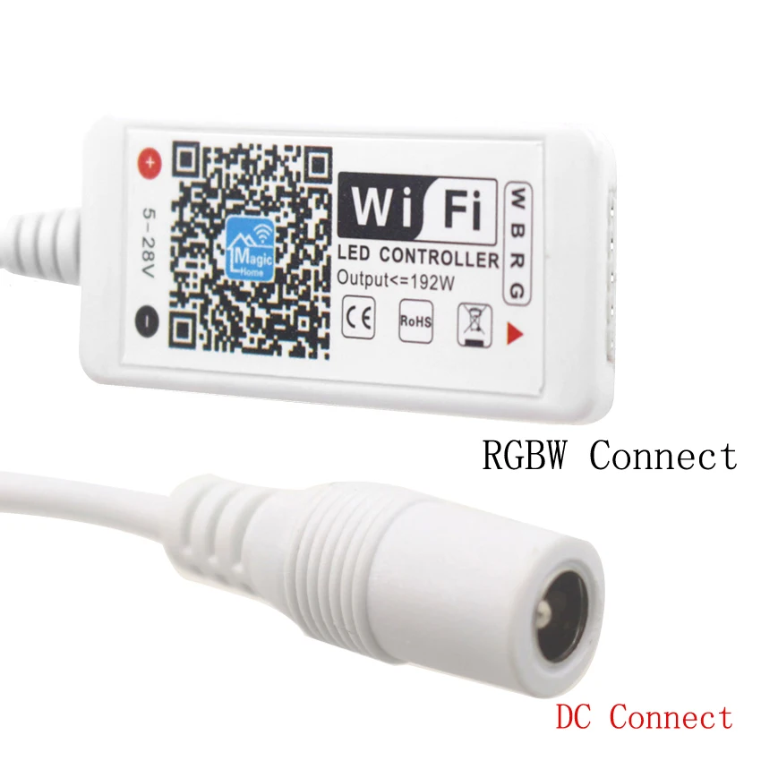 Magic Home мини RGBW Wifi светодиодный контроллер DC12V IR 24key пульт дистанционного управления RGBW Светодиодная лента Wifi контроллер для RGBW светильник